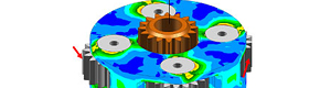 遊星歯車減速機の剛性解析