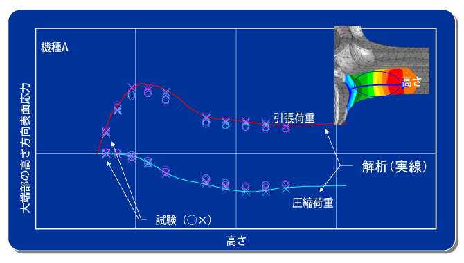 解析と試験の比較